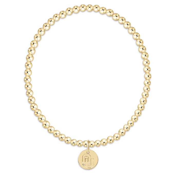 enewton extends - gameday ecollegiate classic gold 3mm bracelet -oklahoma disc