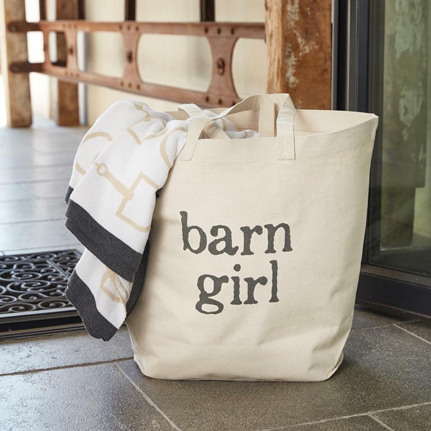 "Barn Girl" Cotton Canvas Bag by Santa Barbara Design Studio