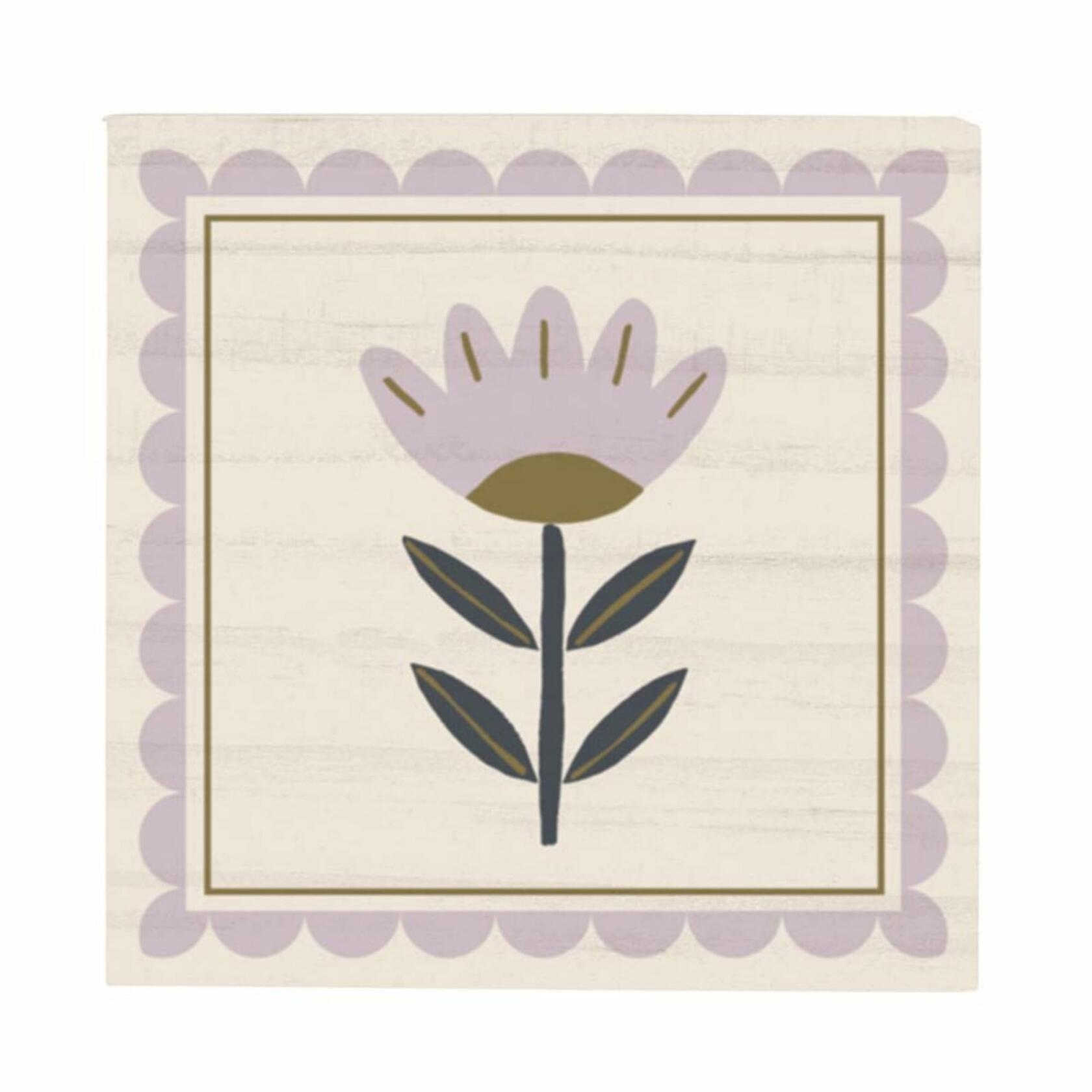 Lavender Flower Earring Set with Wood Gift Box by Santa Barbara Design Studio