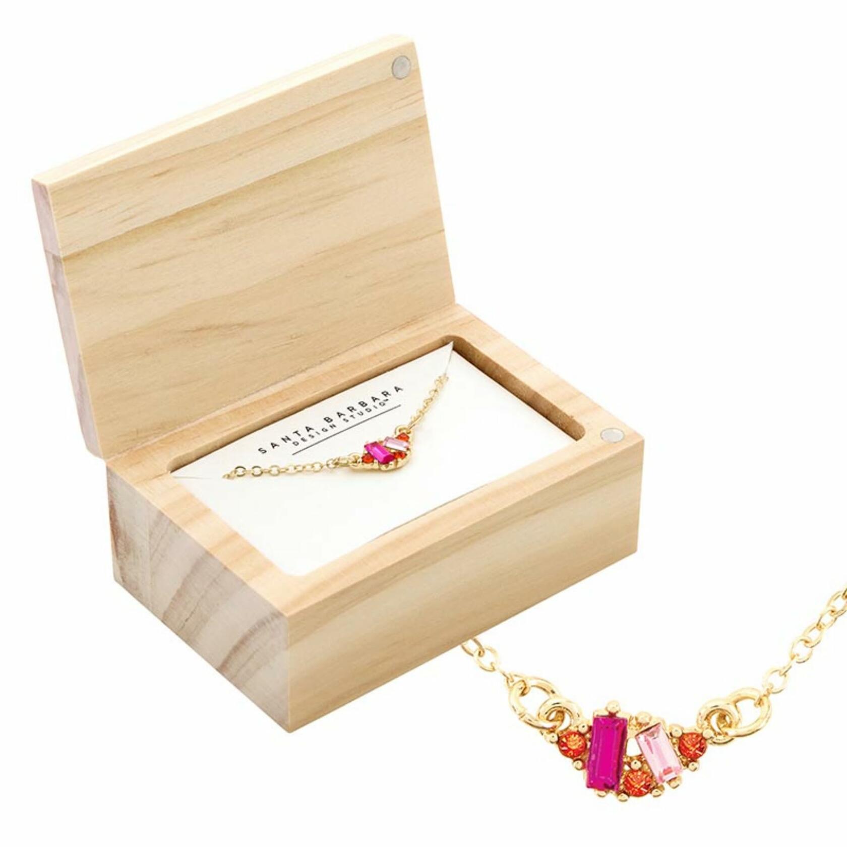 You Brighten The World Necklace with Wood Gift Box by Santa Barbara Design Studio