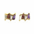 Lavender Flower Earring Set with Wood Gift Box by Santa Barbara Design Studio