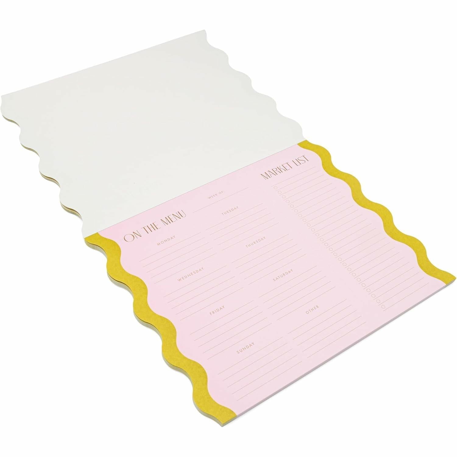 Meal Planner Notepad Pink/Chartreuse By Designworks