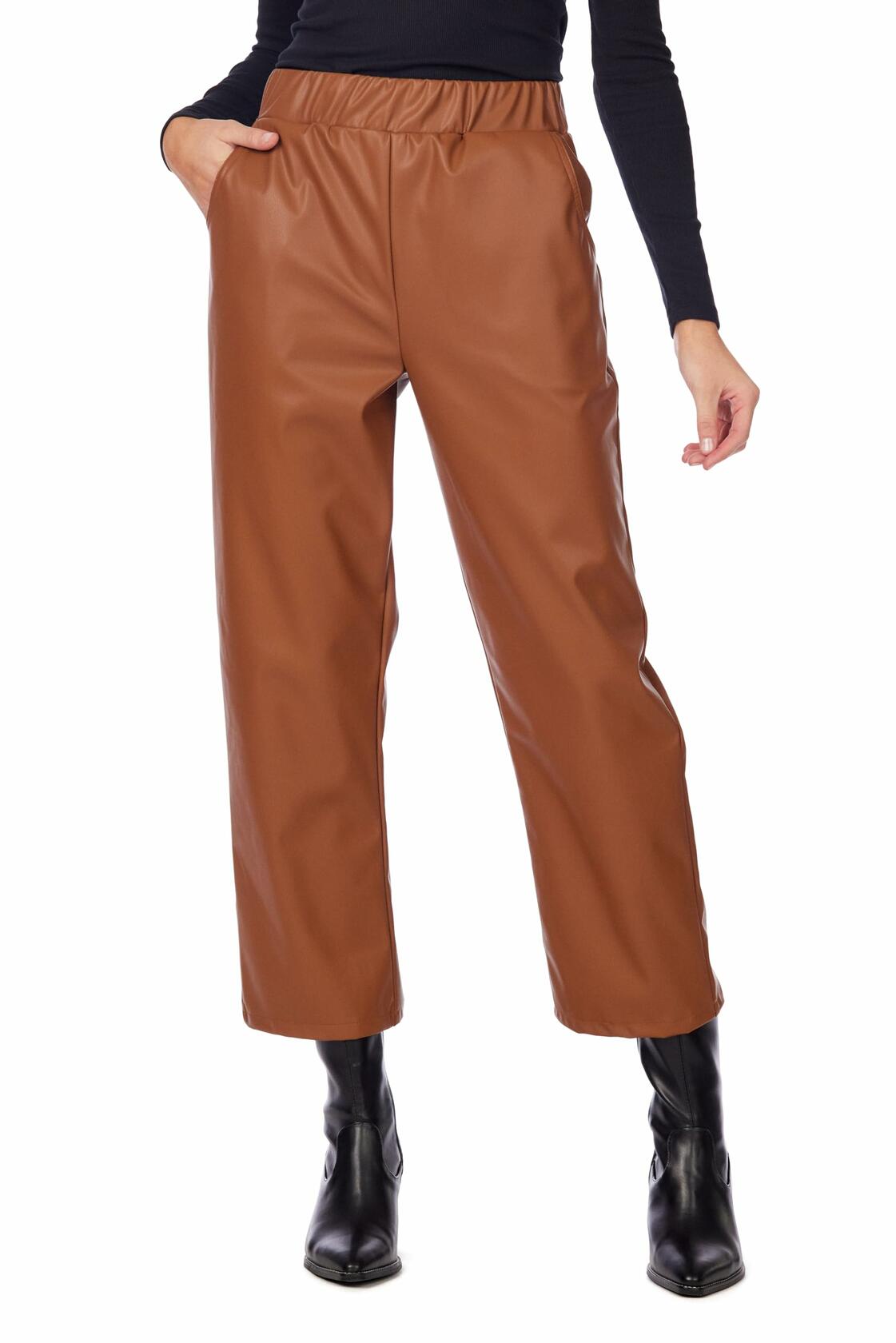 Ballard Leather Pant Brown By Mud Pie