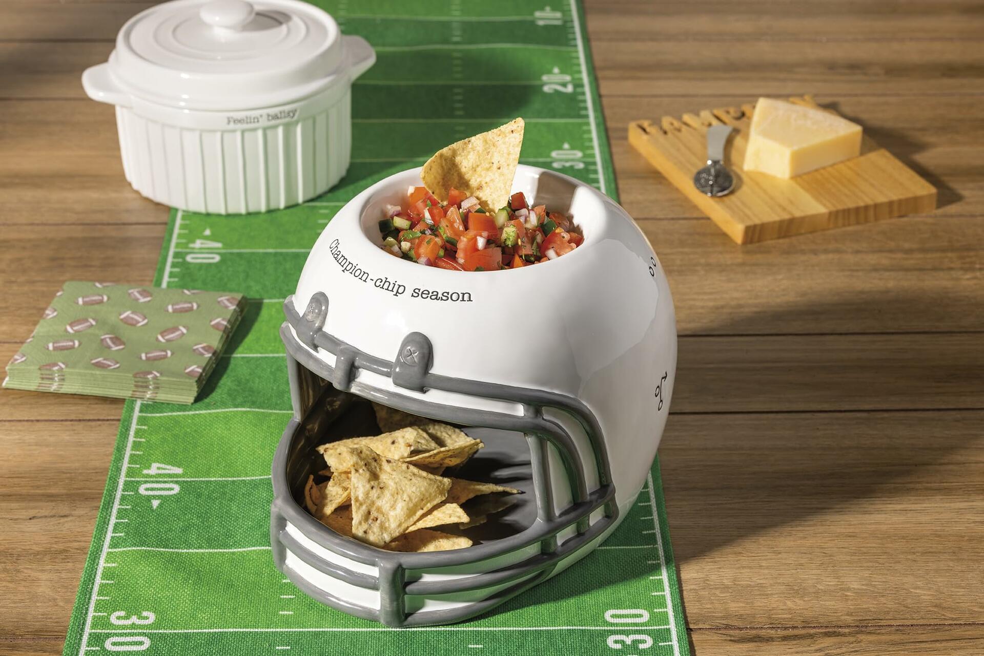 Football Helmet Chip and Dip By Mud Pie