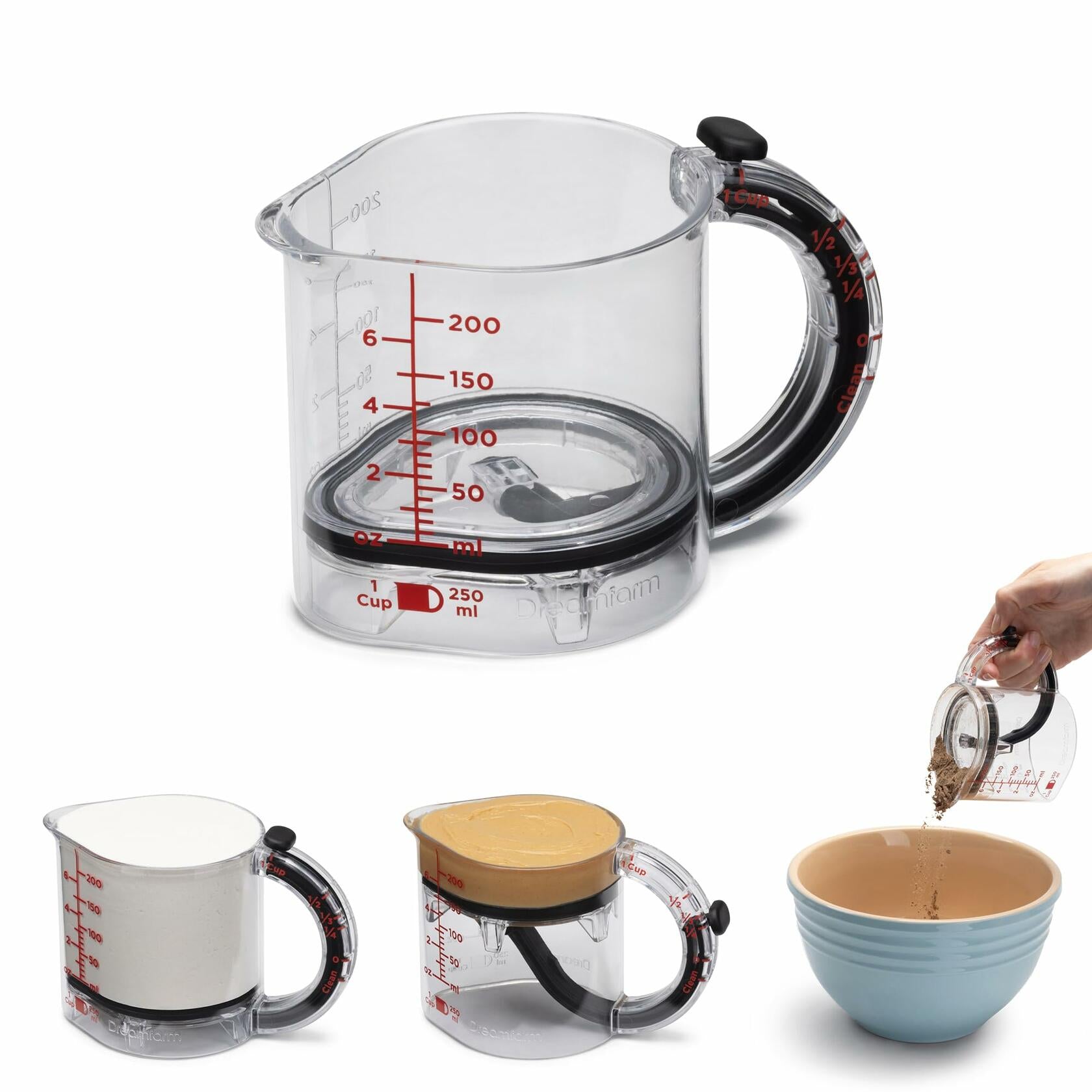 Upcup All-In-1 Adjustable Measuring Cup By Dreamfarm