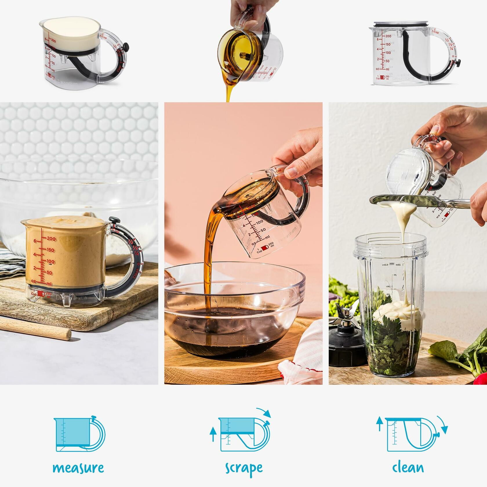 Upcup All-In-1 Adjustable Measuring Cup By Dreamfarm