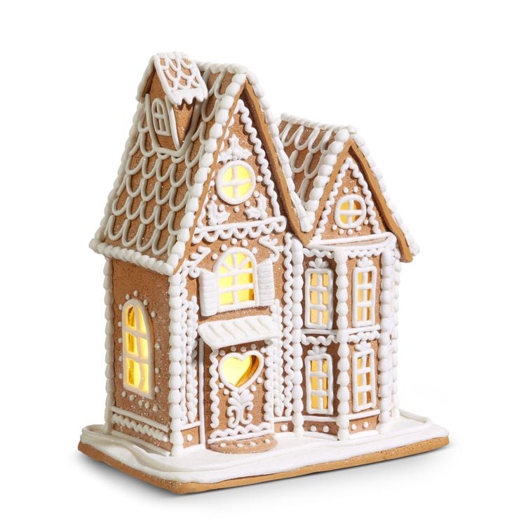 12" Lighted Gingerbread House