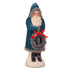 12 Blue Velvet Santa with Wreath