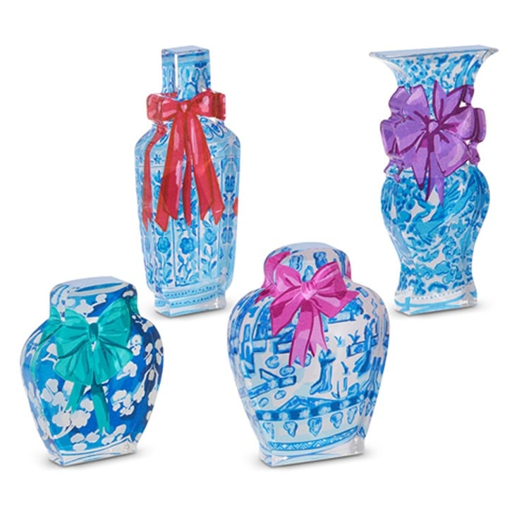 6" Chinoiserie Melody Acrylic Blocks