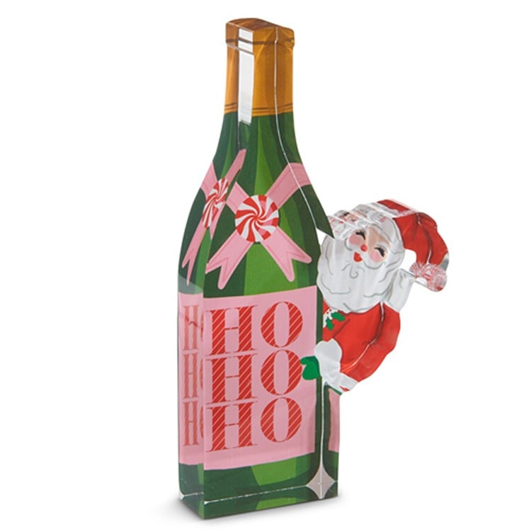 8" Bottled Christmas Cheer Acrylic Cut Out Block