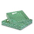 14" Green Greek Key Trays