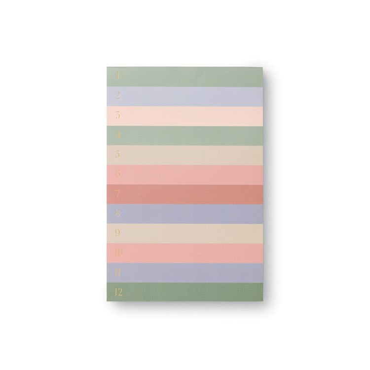 Muted Numbered Color Block Memo Notepad