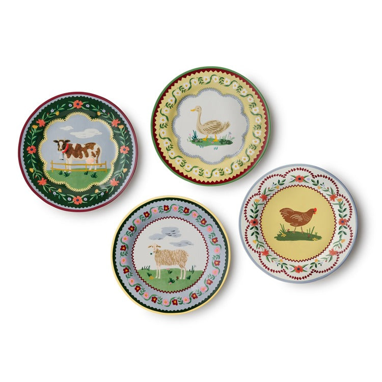 Home Sweet Home Porcelain Dessert Plate Set
