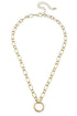 Sasha Charm Necklace Base in Shiny Gold