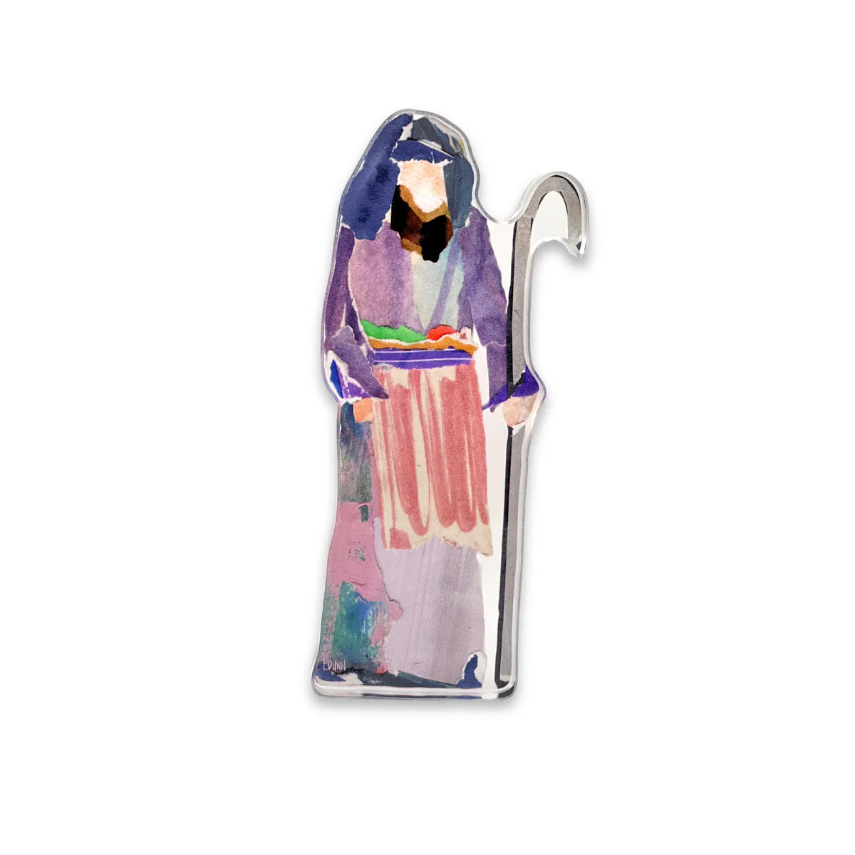 Lauren Dunn PURPLE NATIVITY SHEPHERD 2 LARGE
