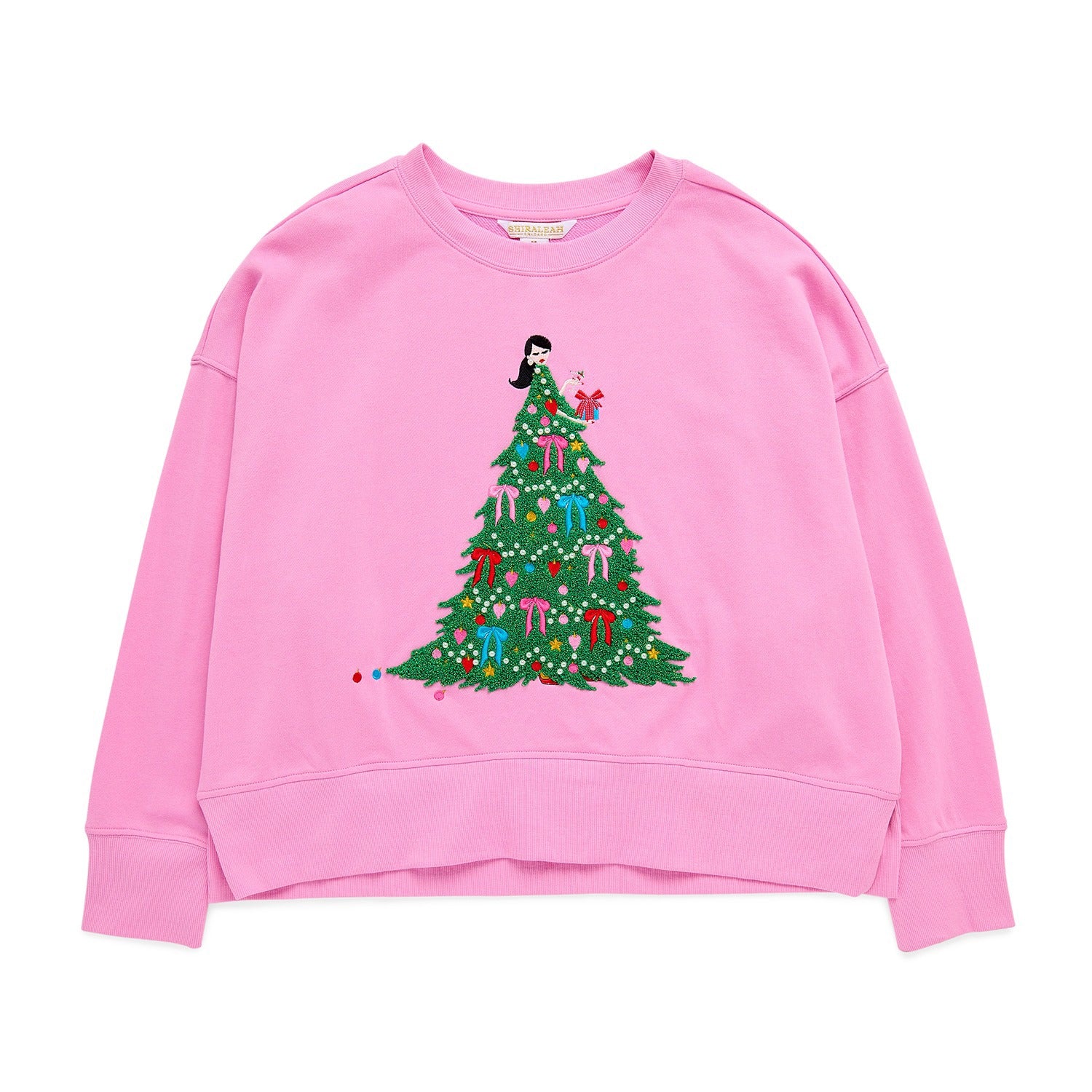 ASST/8 CHRISTMAS TREE LADY RELAXED SWEATSHIRTS,PIN