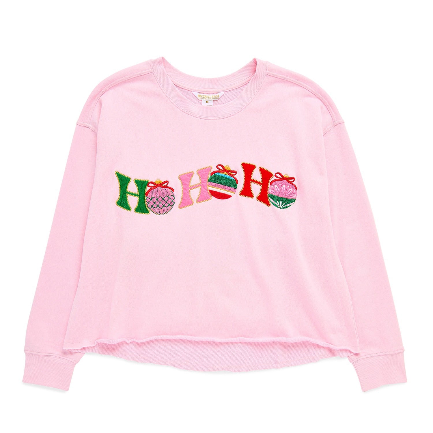 ASST/8 "HO HO HO" LOUNGE SWEATSHIRTS,BLUSH
