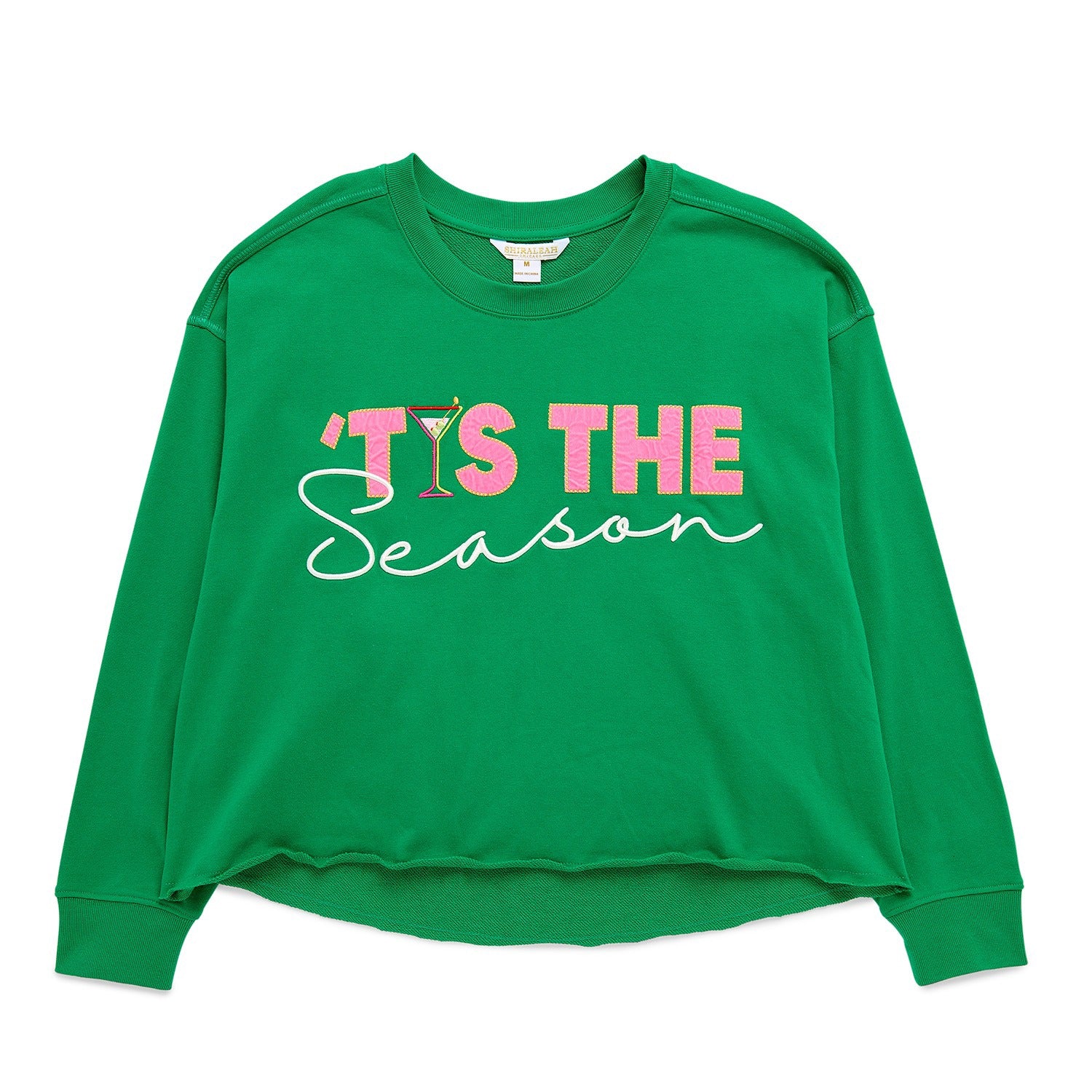ASST/8 "TIS THE SEASON" LOUNGE SWEATSHIRTS,GREEN