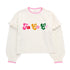 ASST/8 "FA LA LA" RUFFLE SLEEVE RELAXED SWEATERS,I