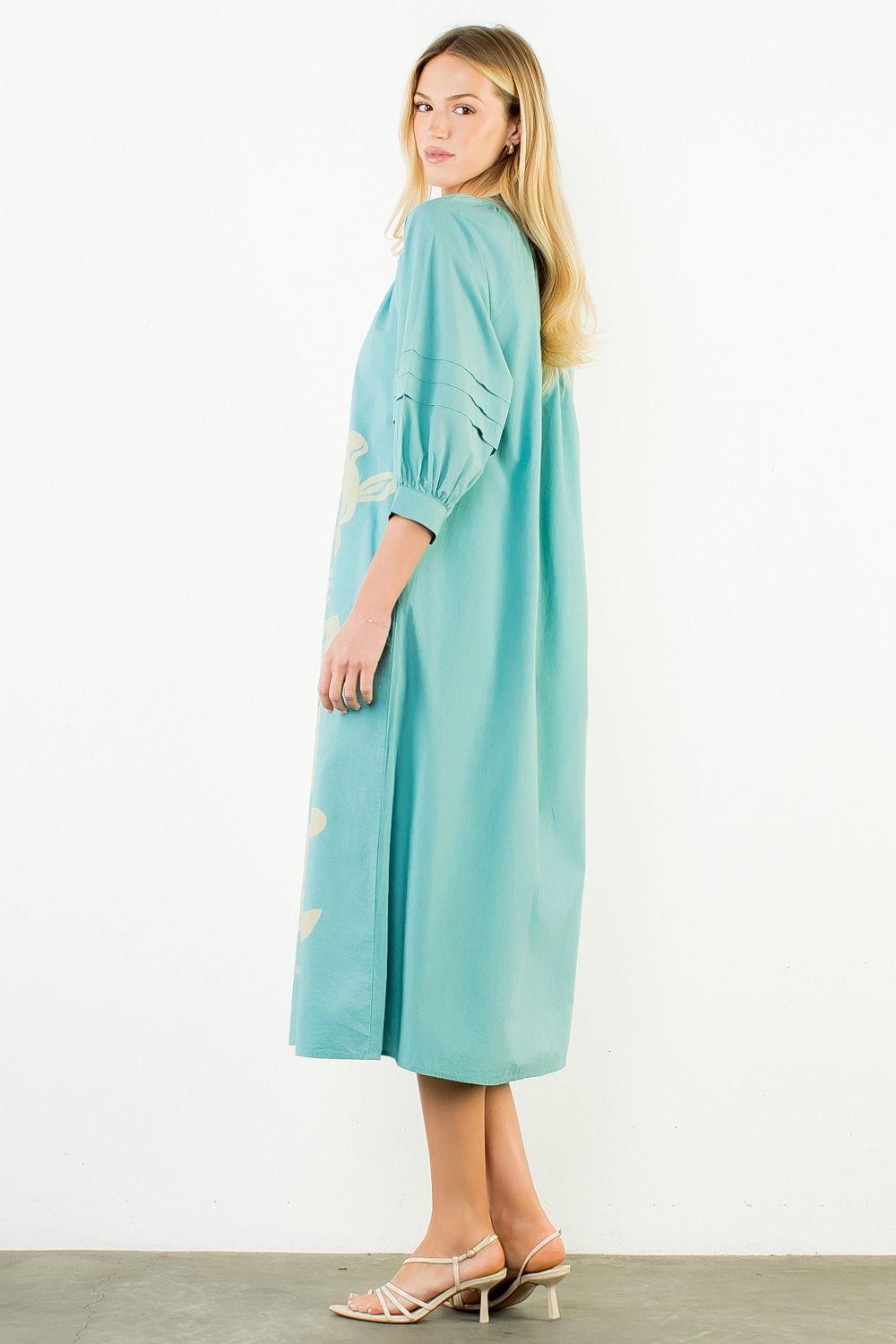 Edith THML Print Dress – Blue