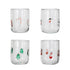 16 oz. Drinking Glass w/ Embedded Holiday Icon Pattern, 4 Styles