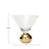 12 oz. Martini Glass w/ Gold Ball Stem