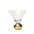 12 oz. Martini Glass w/ Gold Ball Stem