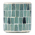 Glass Mosaic Tealight/Votive Holder, Blue & White