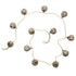 Embossed Recycled Glass Ball Ornament Garland with Gold Cord
