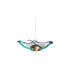 6"L Glass Manta Ray Ornament with Beads & Glitter, Multi Color