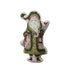 Cotton Printed Santa Shaped Pillow with Embroidery & Velvet Back by Creative Co-Op