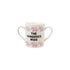 12 oz. Stoneware Mug with Double Handles & Pink Elephants "The Hangover Mug"