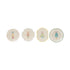 Stoneware Shaped Dish with Tree & Colored Edge, 4 Styles by Creative Co-Op