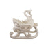 Foam & Fabric Swan Shaped Sleigh with Glitter, Sequins & Feathers, White by Creative Co-Op