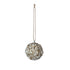 Glass Beaded Plastic Ball Ornament with Faux Pearls, Ivory Color & Gold Finish by Creative Co-Op