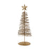 Metal Wire Christmas Tree with Star, Gold Finish