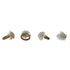 Glass Beaded Metal Napkin Rings with Faux Pearl Clusters, Set of 4 Tied with Jute