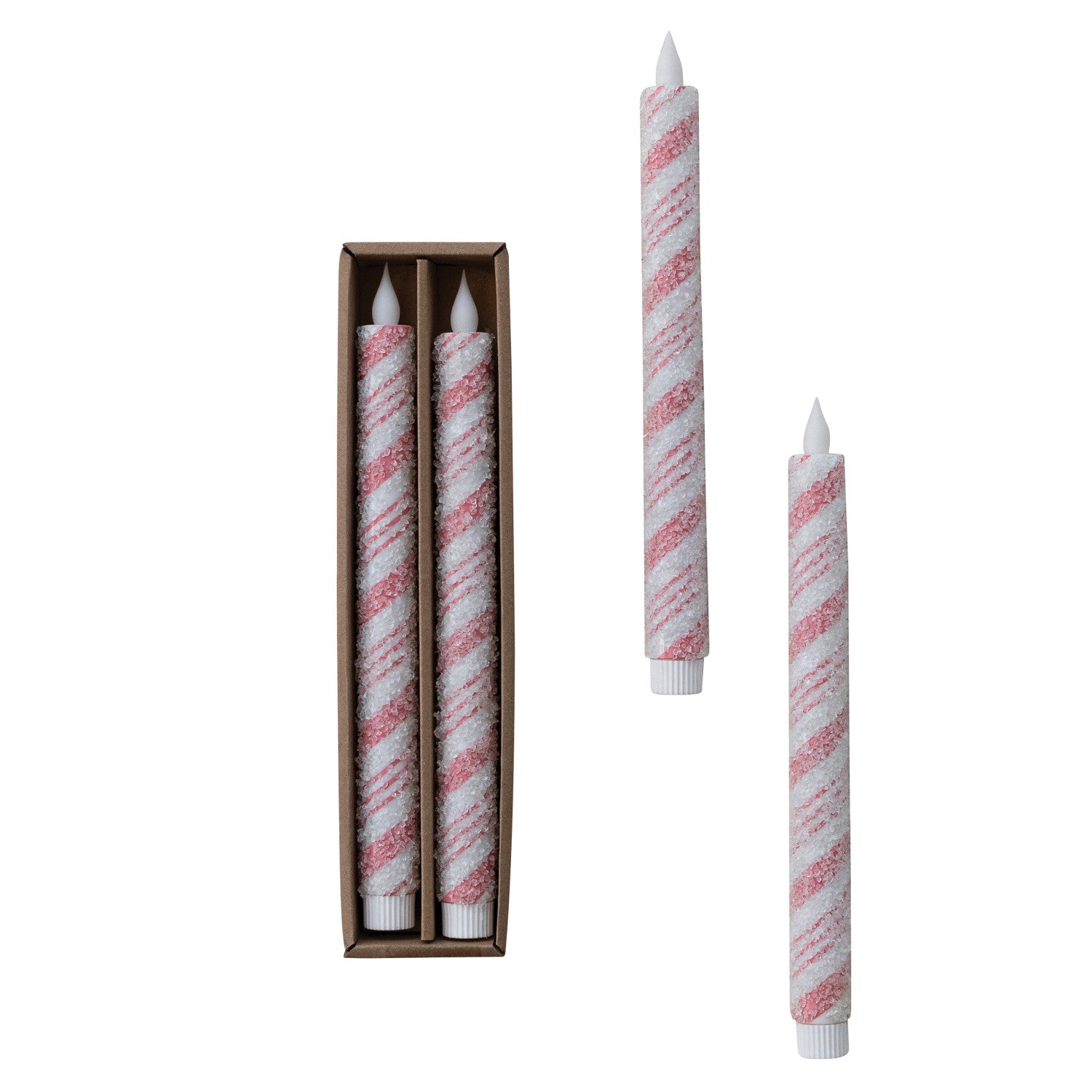 Flameless LED Taper Candles with 6 Hour Timer in Box, Set of 2