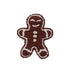 Cotton Tufted Gingerbread Shaped Pot Holder, Brown & White