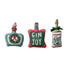 Cotton Printed Bottle Shaped Pillow with Applique, Beads & Velvet Back, 3 Styles