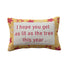 Cotton Embroidered Lumbar Pillow with Star Pattern "I Hope You Get As Lit..."