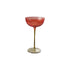 10 oz. Ribbed Stemmed Coupe Glass, Red & Olive Green
