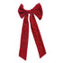Cotton Velvet Clip-on Bow, Red