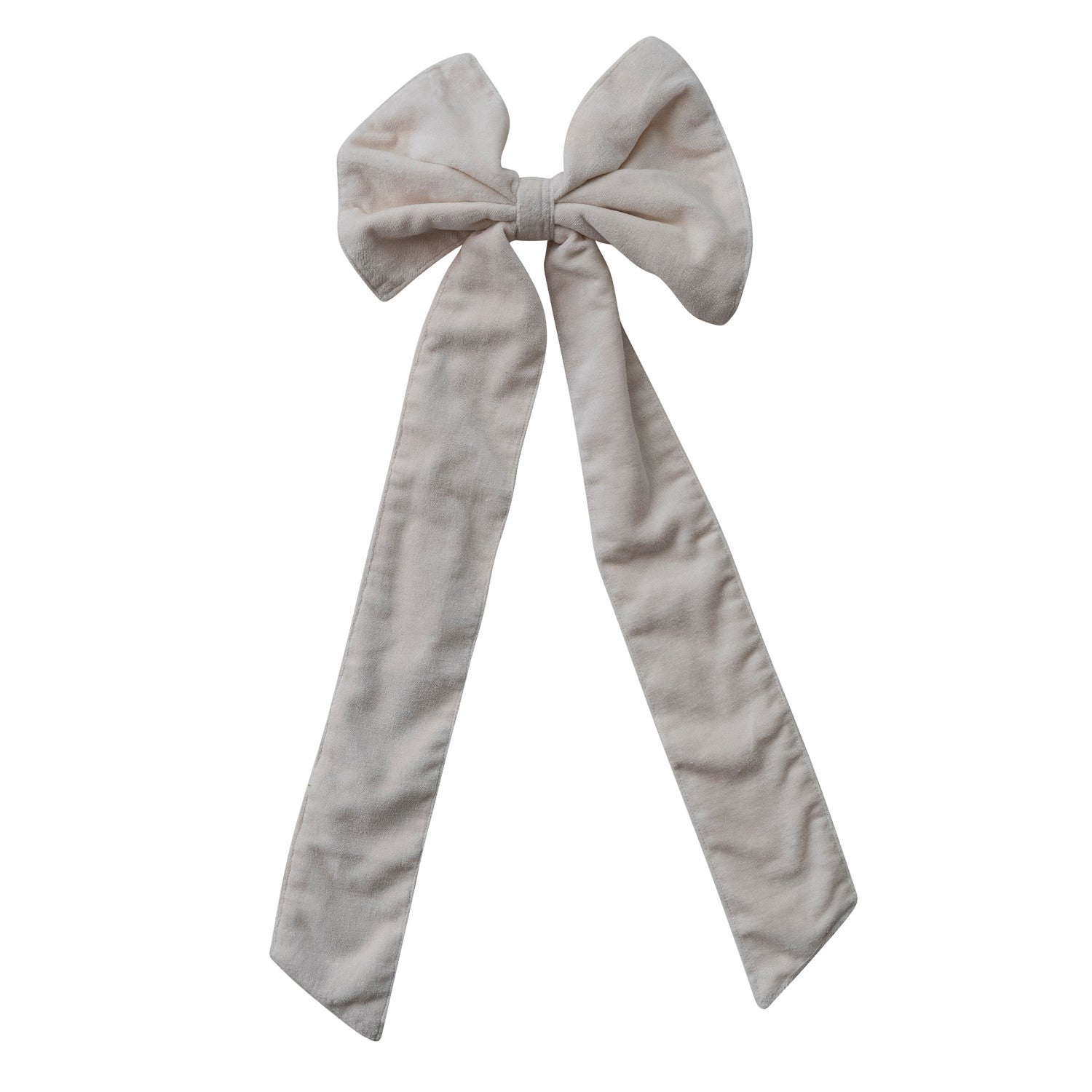 Cotton Velvet Clip-on Bow by Creative Co-Op