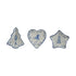 Ceramic Shaped Dish with Holiday Image, White & Blue, 3 Styles by Creative Co-Op