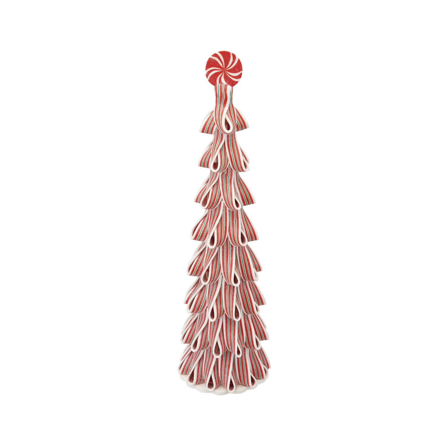 Clay Candy Ribbon Tree with Glitter & Peppermint