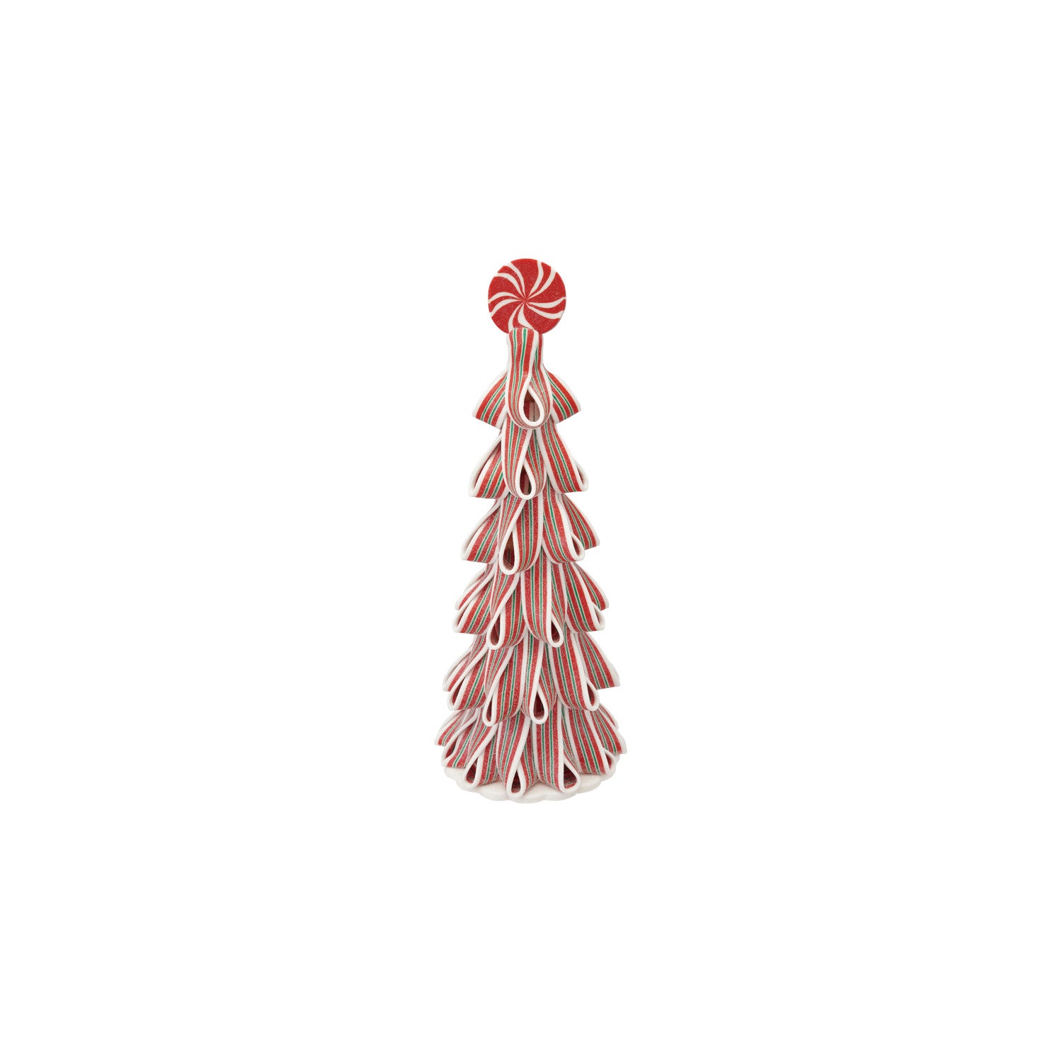 Clay Candy Ribbon Tree with Glitter & Peppermint
