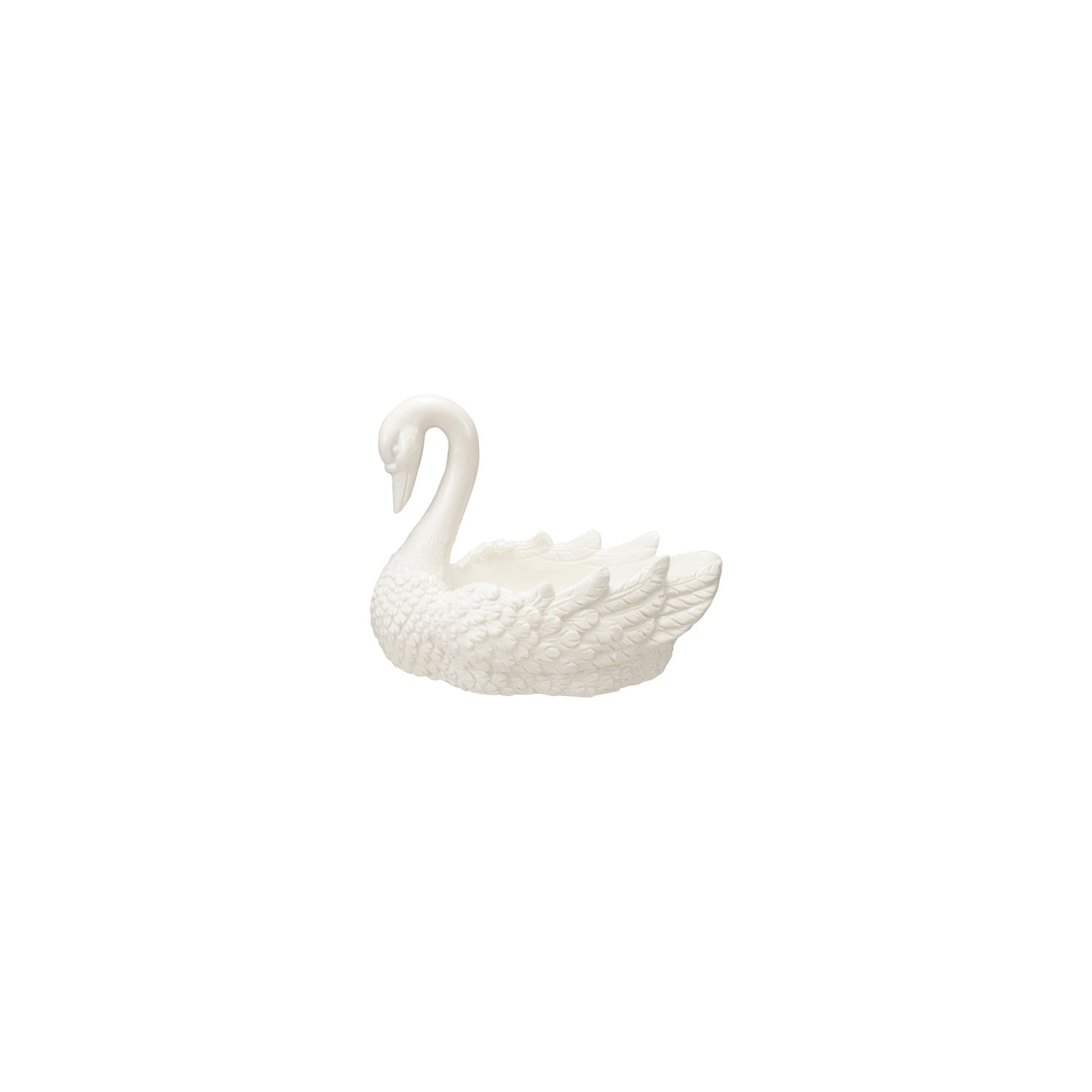 Stoneware Swan Shaped Dish, White