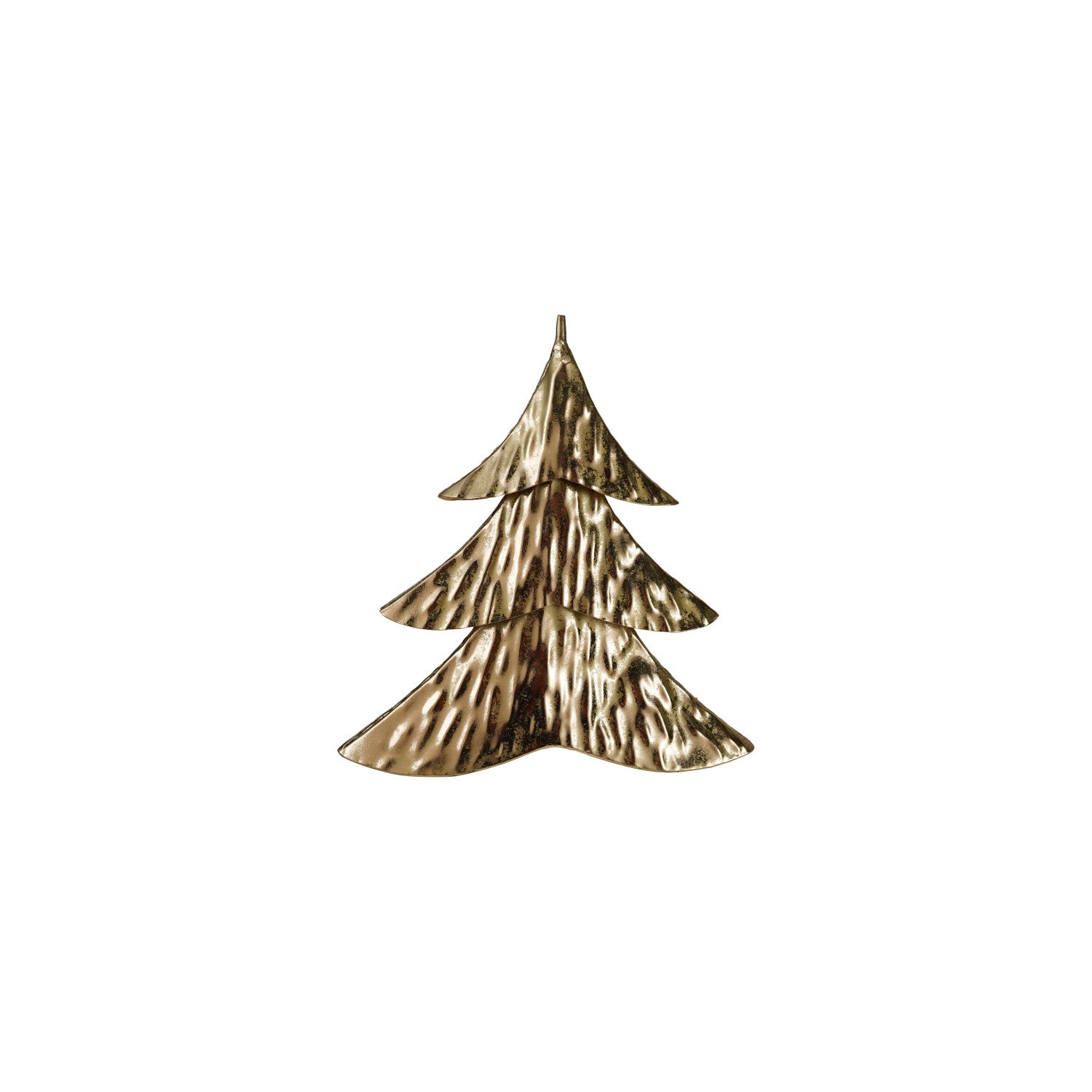 Hammered Metal Tree, Gold Finish