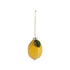 Hand-Painted Glass Lemon Ornament with Glitter & Sugar by Creative Co-Op